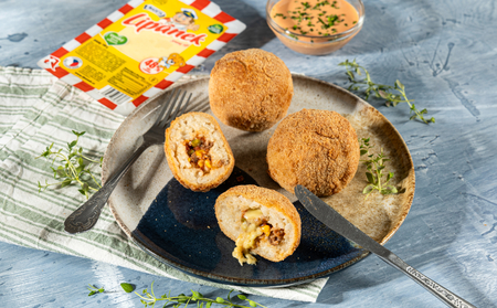 Ryžové gule so syrom Lipánek plnené mletým mäsom