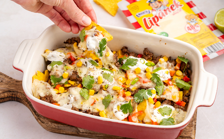 Zapečen&eacute; nachos 