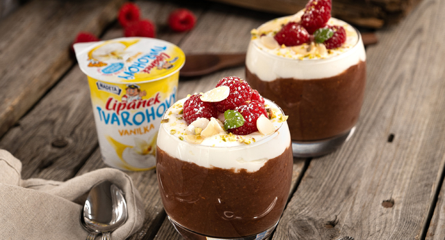 Avokádovo-malinová pena s Lipánkom Tvarohovým