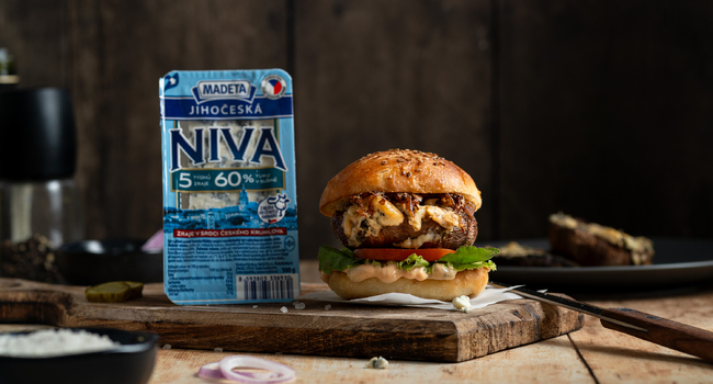 Portobello burger s Jihočeskou nivou