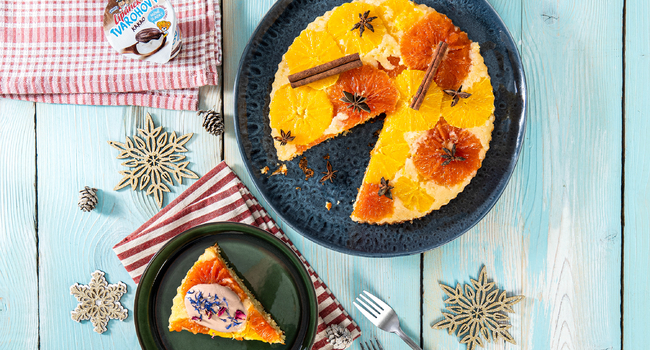 Vianočný citrusový koláčik s tvarohovým Lipánkom