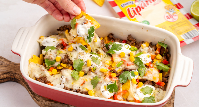 Zapečen&eacute; nachos 