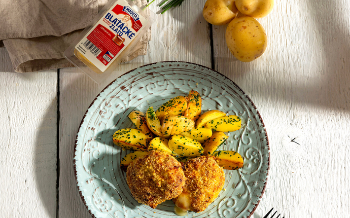 Holandské řízky s Blaťáckým zlatem z horkovzdušné fritézy