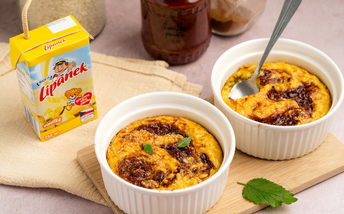 Podzimní zapečený rýžový pudink