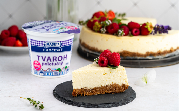 Tvarohový cheesecake bez laktózy